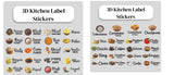 Waterproof Kitchen Spice Jar Label Stickers (Pack of 1 - 60 Stickers)